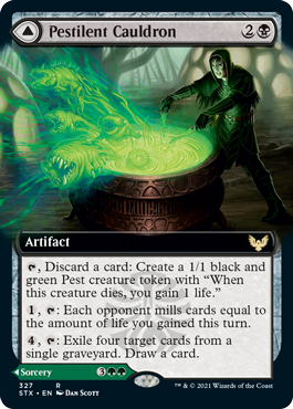 Pestilent Cauldron (Extended Art) (STX-327) - Strixhaven: School of Mages: (Extended Art)
