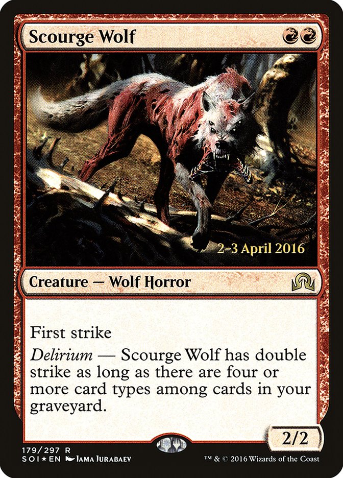 Scourge Wolf [Shadows over Innistrad Prerelease Promos] | The CG Realm