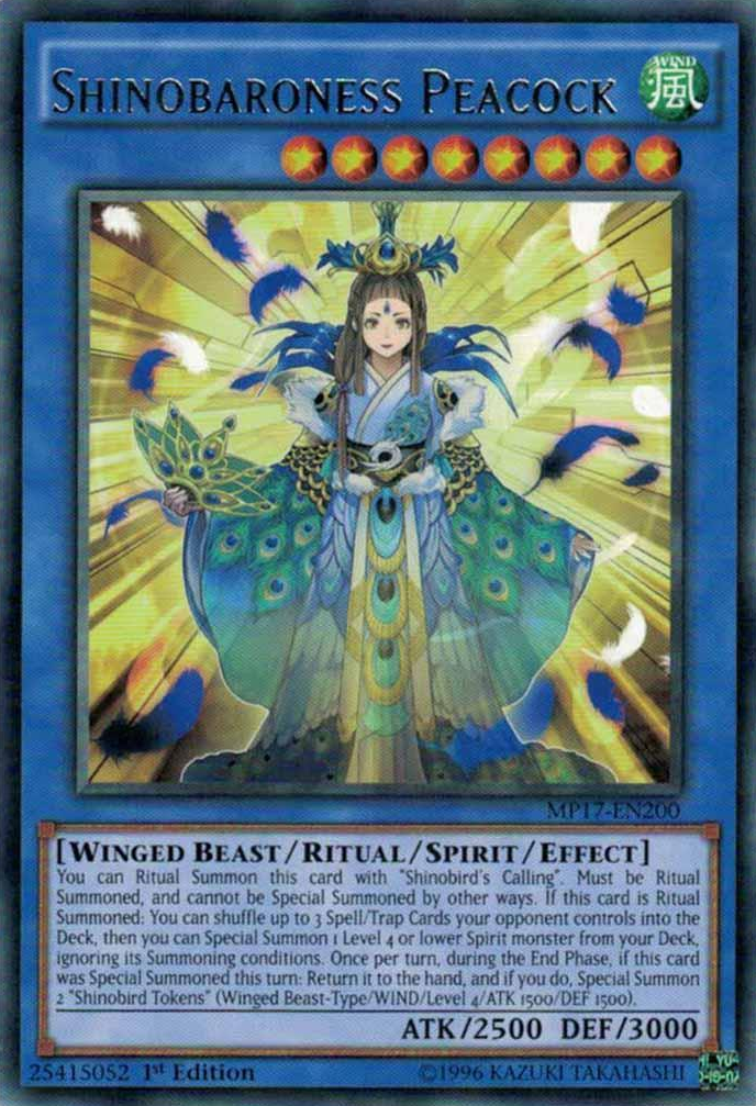 Shinobaroness Peacock [MP17-EN200] Rare | The CG Realm