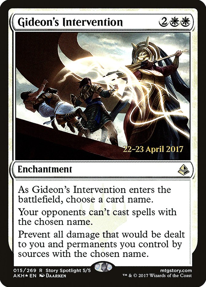 Gideon's Intervention [Amonkhet Prerelease Promos] | The CG Realm