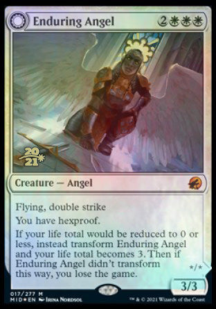 Enduring Angel (PRE-17S) - Innistrad: Midnight Hunt Promos: (Double Faced Transform) Foil