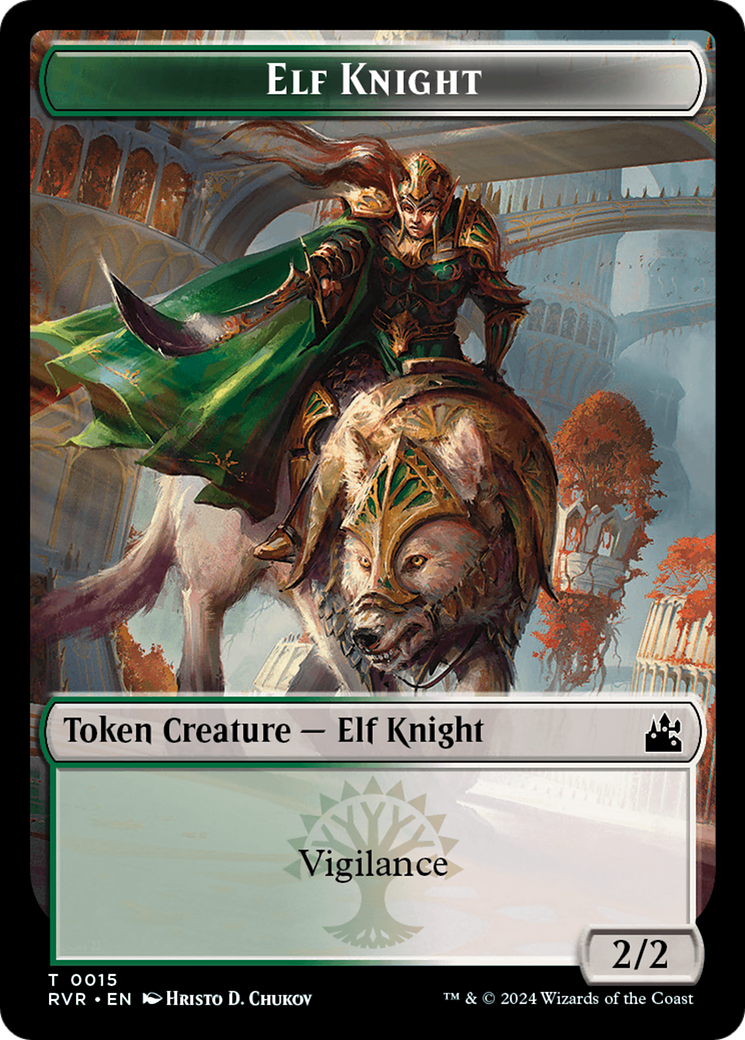 Elf Knight // Sphinx Double-Sided Token [Ravnica Remastered Tokens] | The CG Realm