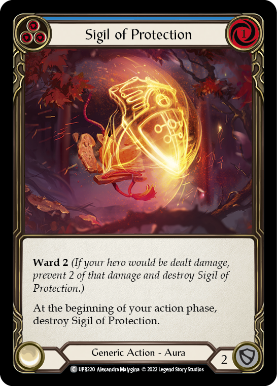 Sigil of Protection (Blue) [UPR220] (Uprising)  Rainbow Foil | The CG Realm