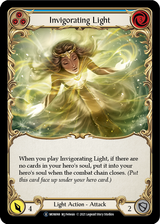 Invigorating Light (Blue) [U-MON068-RF] (Monarch Unlimited)  Unlimited Rainbow Foil | The CG Realm
