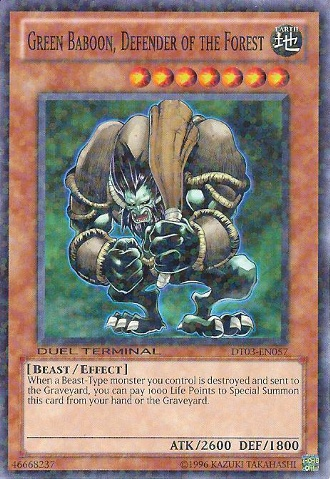 Green Baboon, Defender of the Forest [DT03-EN057] Common | The CG Realm