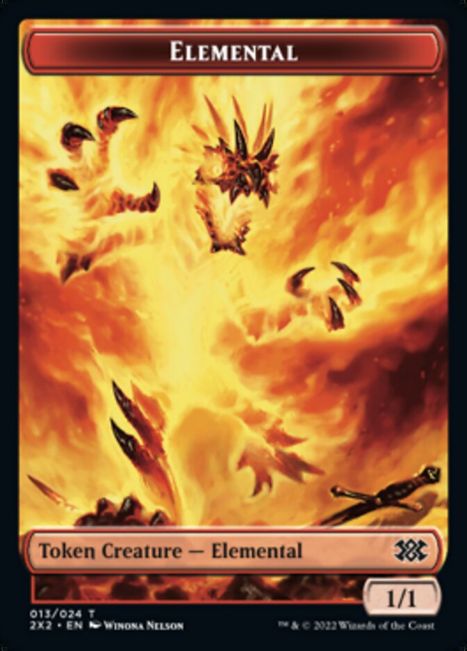 Elemental // Knight Double-Sided Token [Double Masters 2022 Tokens] | The CG Realm