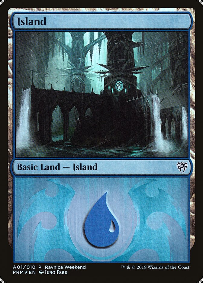 Island (A01) [Ravnica Allegiance Ravnica Weekend] | The CG Realm