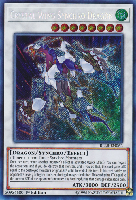 Crystal Wing Synchro Dragon [BLLR-EN062] Secret Rare | The CG Realm