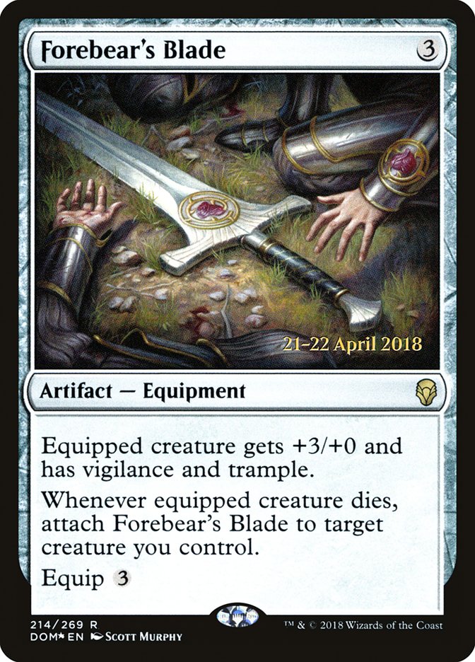 Forebear's Blade [Dominaria Prerelease Promos] | The CG Realm