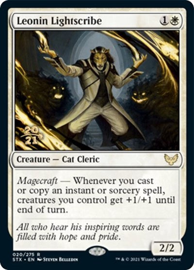 Leonin Lightscribe [Strixhaven: School of Mages Prerelease Promos] | The CG Realm