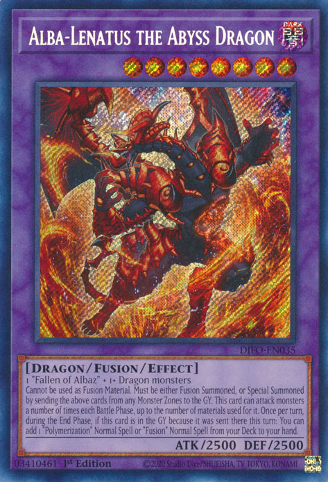 Alba-Lenatus the Abyss Dragon [DIFO-EN035] Secret Rare | The CG Realm