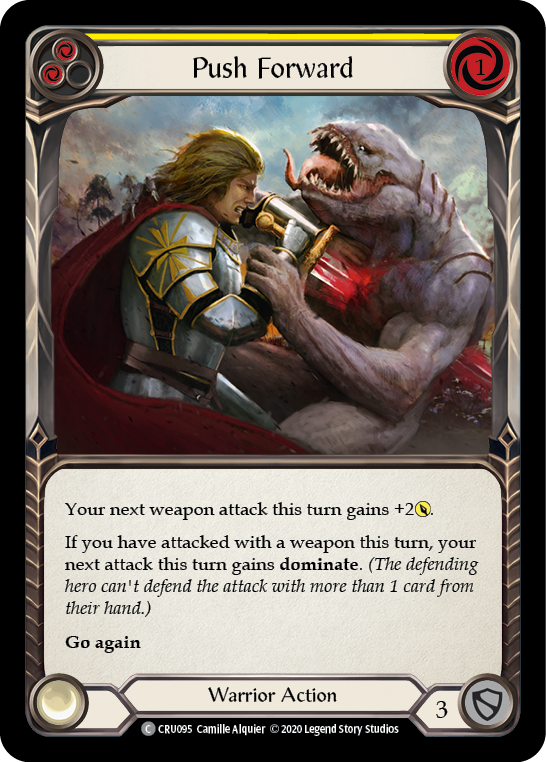Push Forward (Yellow) [CRU095] (Crucible of War)  1st Edition Normal | The CG Realm