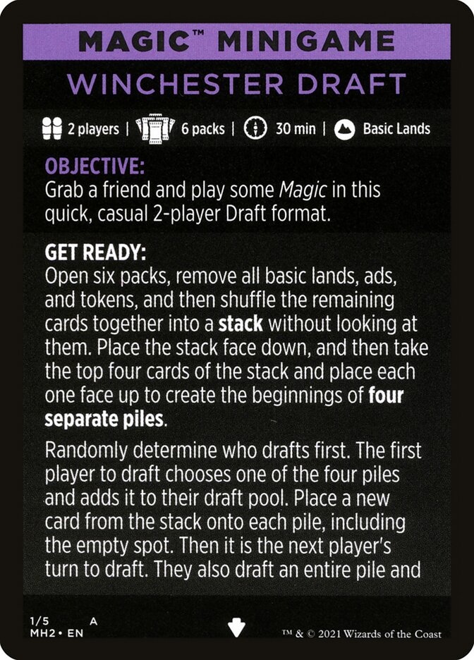 Winchester Draft (Magic Minigame) [Modern Horizons 2 Minigame] | The CG Realm