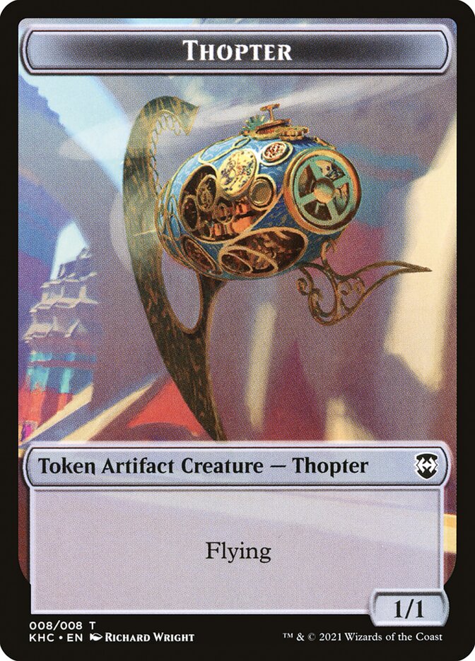 Dragon // Thopter Double-Sided Token [Kaldheim Commander Tokens] | The CG Realm