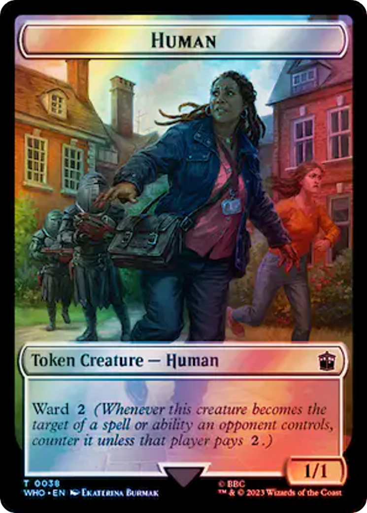 Human (0038) // Mutant Double-Sided Token (Surge Foil) [Doctor Who Tokens] | The CG Realm