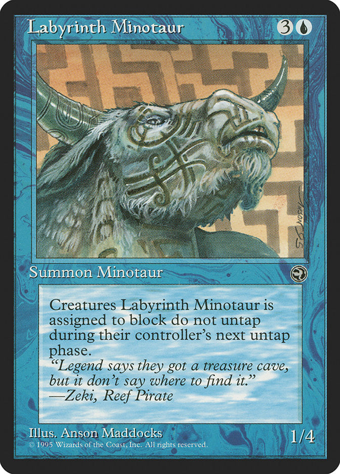 Labyrinth Minotaur (Zeki Flavor Text) [Homelands] | The CG Realm