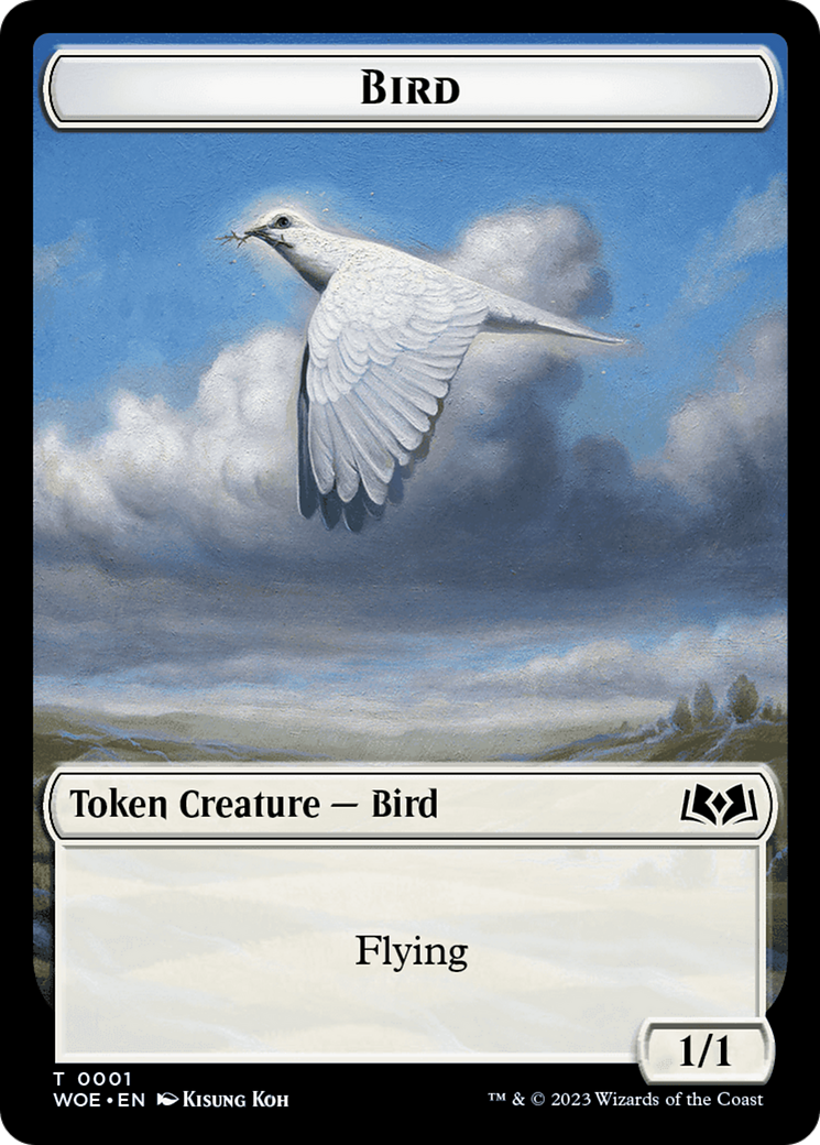 Bird // Food (0010) Double-Sided Token [Wilds of Eldraine Tokens] | The CG Realm