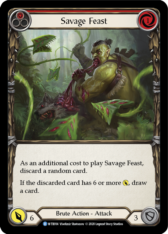 Savage Feast (Red) [U-WTR014] (Welcome to Rathe Unlimited)  Unlimited Rainbow Foil | The CG Realm