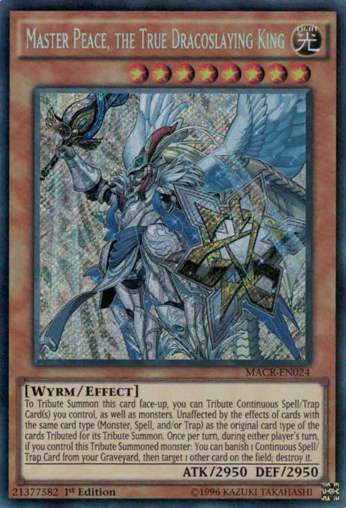 Master Peace, the True Dracoslaying King [MACR-EN024] Secret Rare | The CG Realm