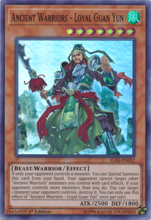 Ancient Warriors - Loyal Guan Yun [IGAS-EN012] Super Rare | The CG Realm