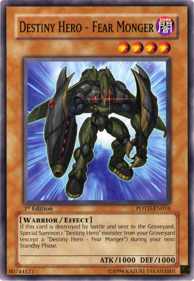Destiny Hero - Fear Monger [POTD-EN016] Common | The CG Realm
