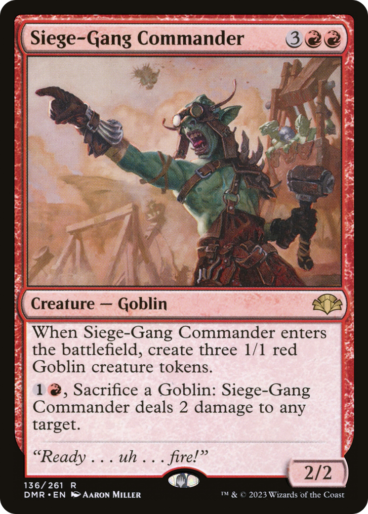 Siege-Gang Commander [Dominaria Remastered] | The CG Realm