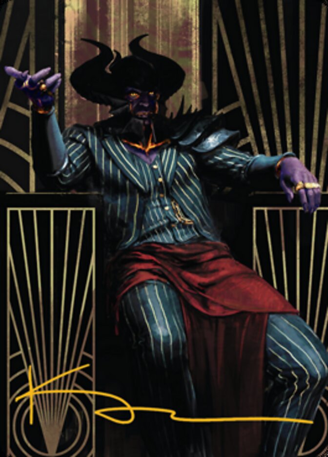 Ob Nixilis, the Adversary 2 Art Card (Gold-Stamped Signature) [Streets of New Capenna Art Series] | The CG Realm