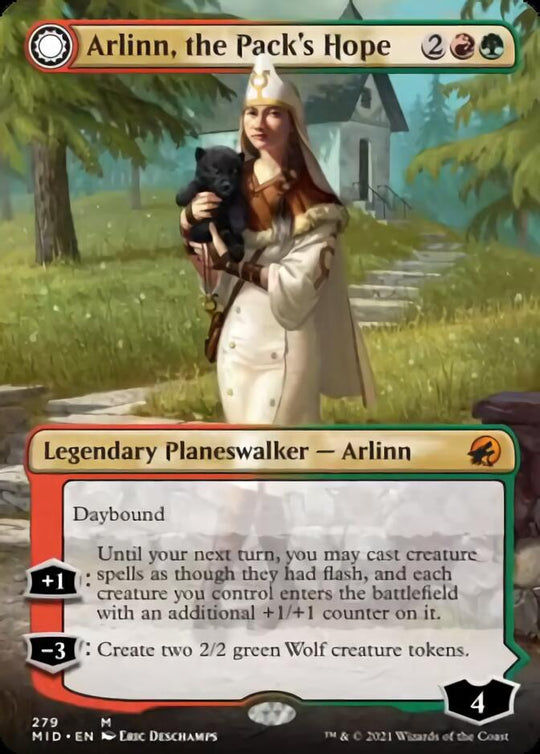 Arlinn, the Pack's Hope (Borderless) (MID-279) - Innistrad: Midnight Hunt: (Double Faced Transform)