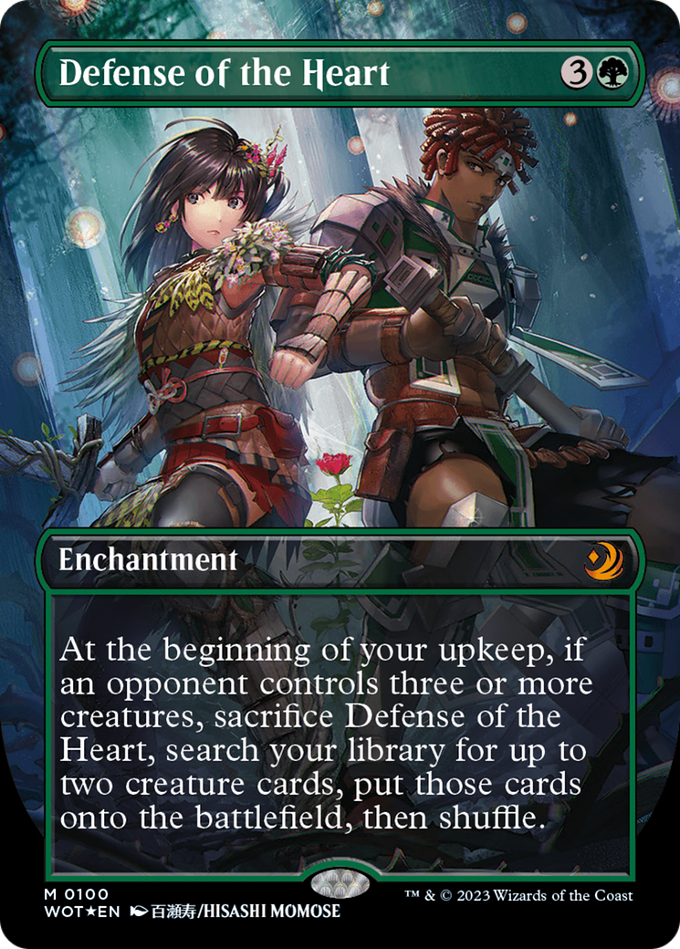 Defense of the Heart (Anime Borderless) (Confetti Foil) [Wilds of Eldraine: Enchanting Tales] | The CG Realm