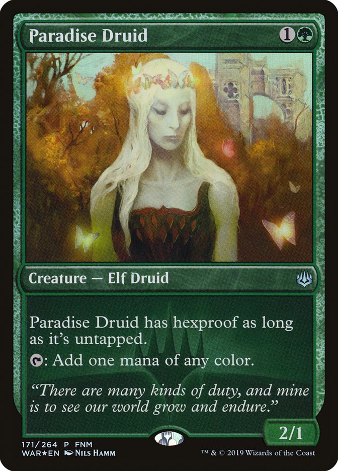 Paradise Druid (FNM) [War of the Spark Promos] | The CG Realm