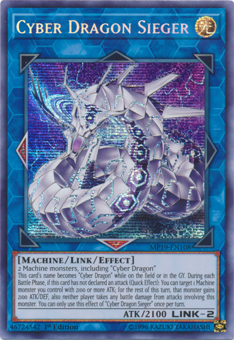 Cyber Dragon Sieger [MP19-EN108] Prismatic Secret Rare | The CG Realm
