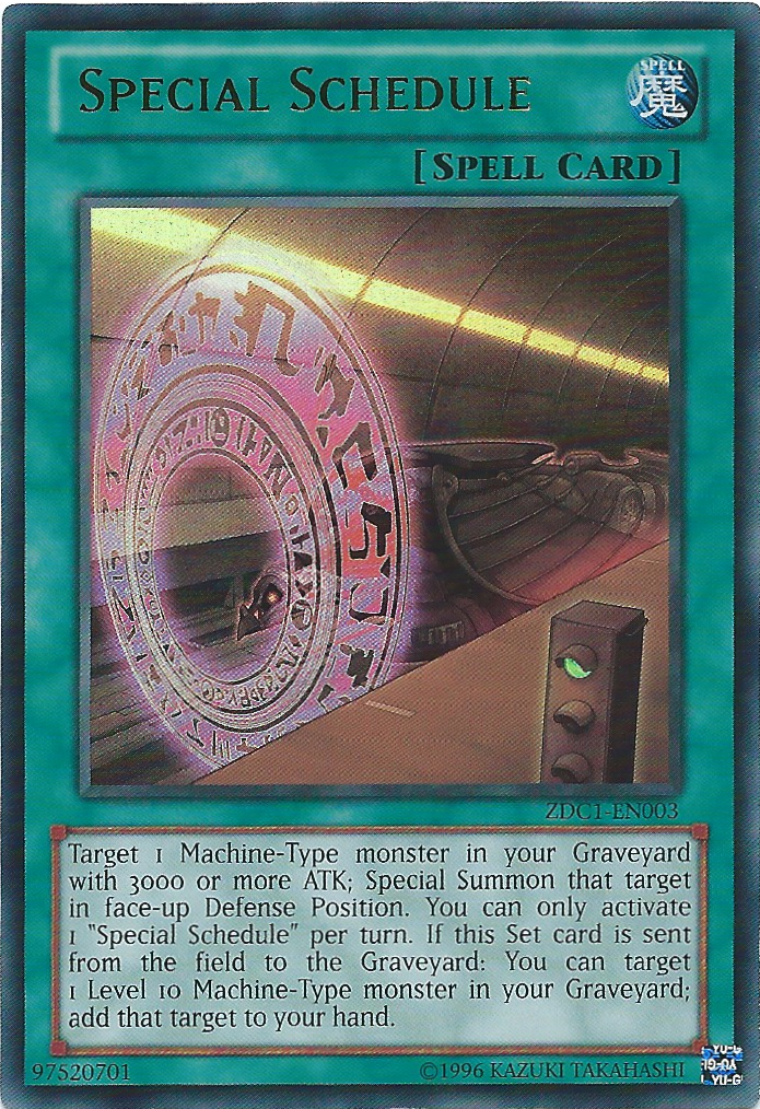Special Schedule [ZDC1-EN003] Ultra Rare | The CG Realm
