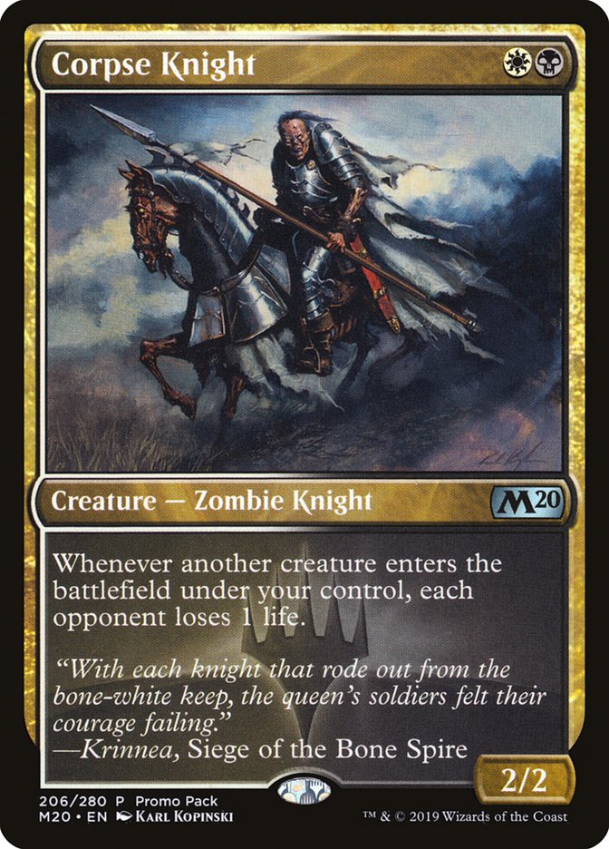 Corpse Knight (Promo Pack) [Core Set 2020 Promos] | The CG Realm