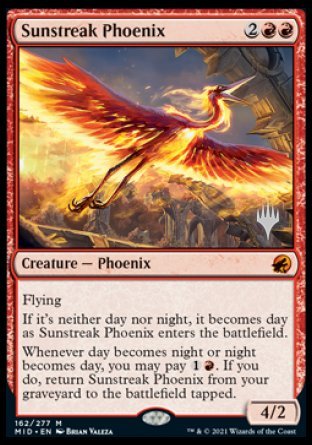 Sunstreak Phoenix (Promo Pack) [Innistrad: Midnight Hunt Promos] | The CG Realm