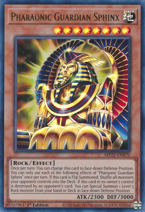 Pharaonic Guardian Sphinx [MP22-EN070] Ultra Rare | The CG Realm