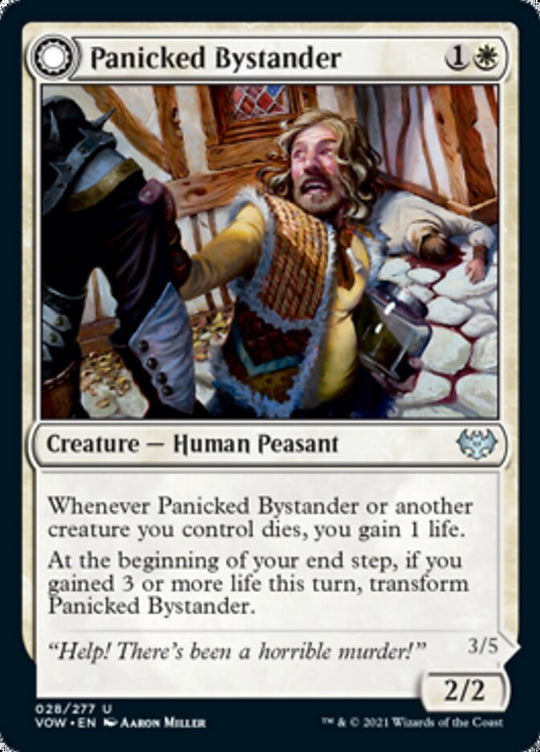 Panicked Bystander (VOW-028) - Innistrad: Crimson Vow: (Double Faced Transform)