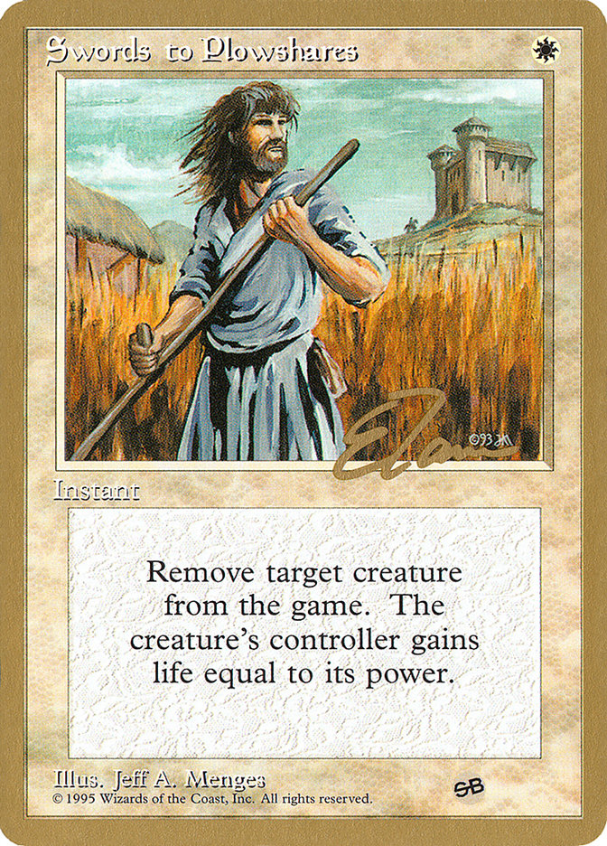 Swords to Plowshares (Eric Tam) (SB) [Pro Tour Collector Set] | The CG Realm