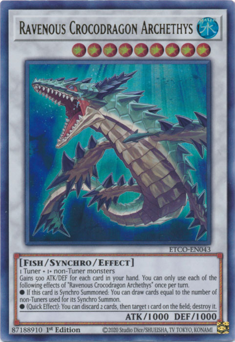 Ravenous Crocodragon Archethys [ETCO-EN043] Ultra Rare | The CG Realm