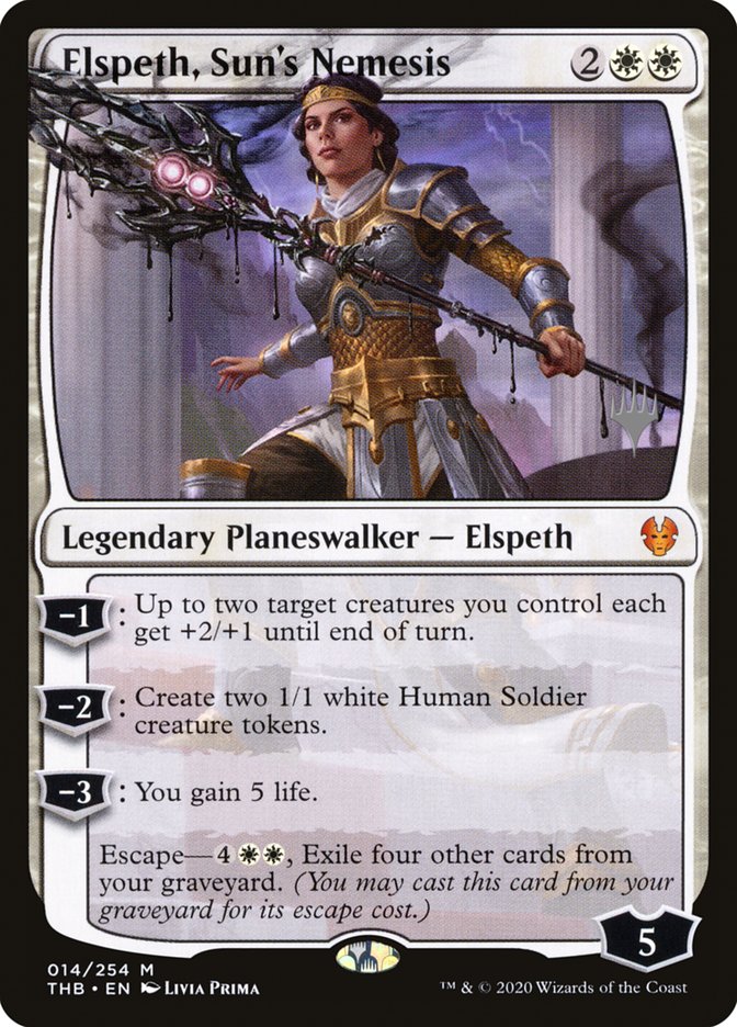 Elspeth, Sun's Nemesis (Promo Pack) [Theros Beyond Death Promos] | The CG Realm