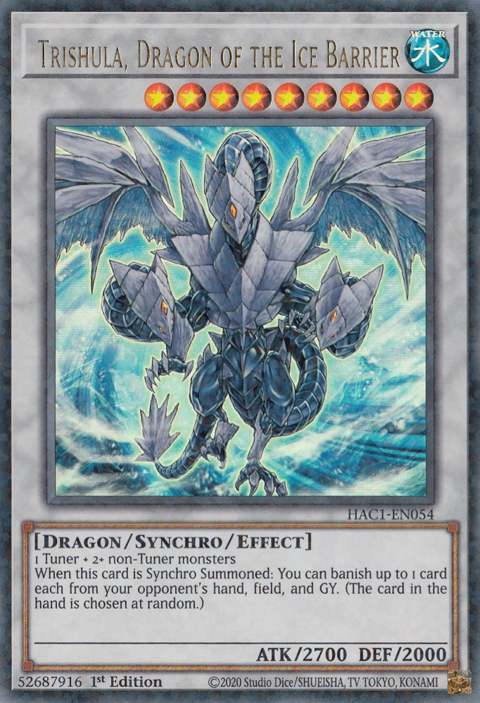 Trishula, Dragon of the Ice Barrier (Duel Terminal) [HAC1-EN054] Parallel Rare | The CG Realm