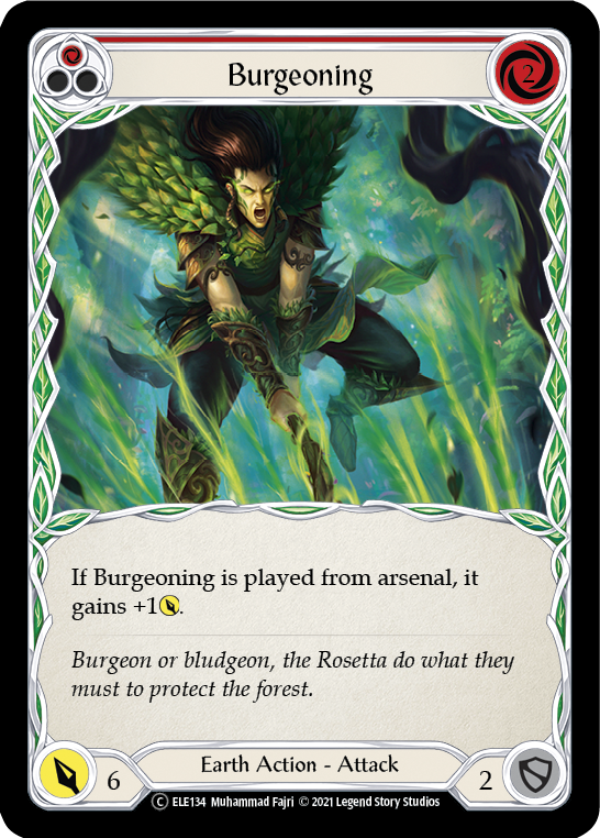 Burgeoning (Red) [U-ELE134] (Tales of Aria Unlimited)  Unlimited Rainbow Foil | The CG Realm