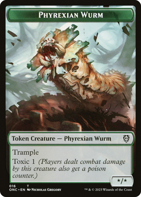 Phyrexian Wurm // Phyrexian Insect Double-sided Token (ONC-) - Commander: Phyrexia: All Will Be One