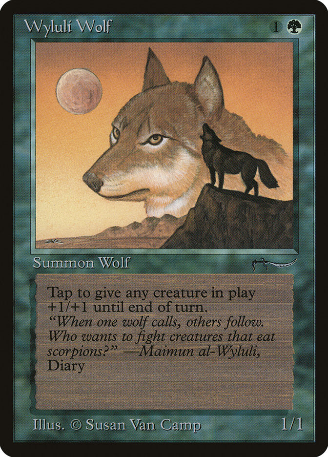 Wyluli Wolf (Dark Mana Cost) [Arabian Nights] | The CG Realm