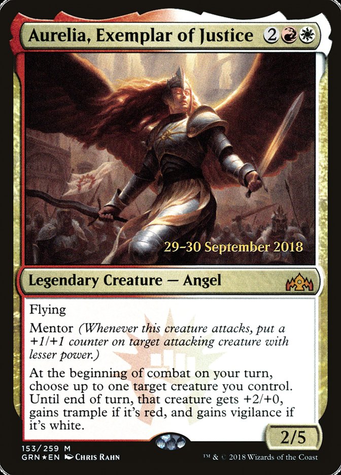 Aurelia, Exemplar of Justice [Guilds of Ravnica Prerelease Promos] | The CG Realm