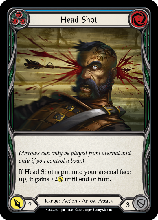 Head Shot (Blue) [ARC059-C] (Arcane Rising)  1st Edition Normal | The CG Realm