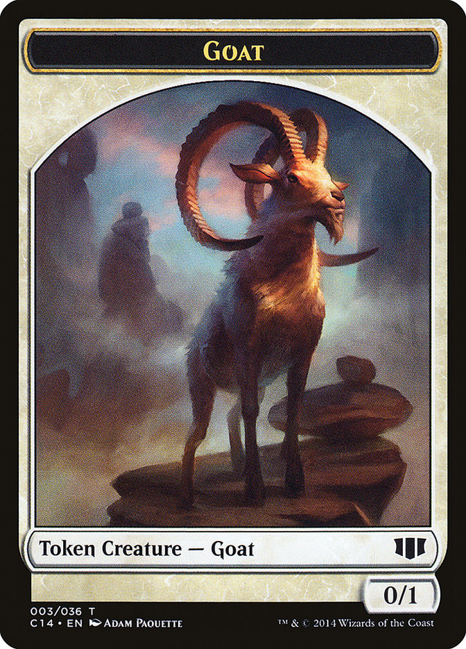 Wurm (Lifelink) // Goat Double-sided Token (C14-33 // 3) - Commander 2014 Tokens