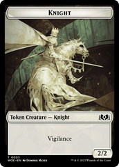 Knight // Food (0012) Double-Sided Token [Wilds of Eldraine Tokens] | The CG Realm