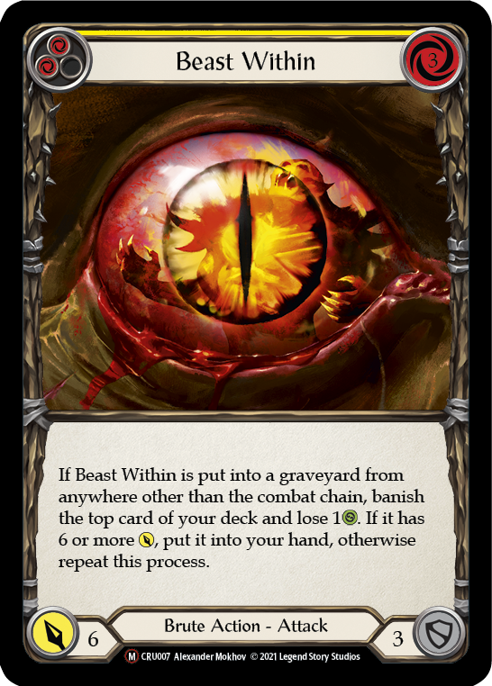 Beast Within [U-CRU007] (Crucible of War Unlimited)  Unlimited Rainbow Foil | The CG Realm