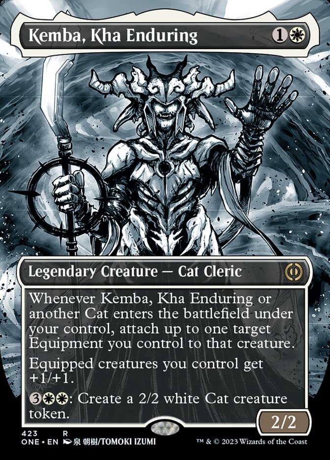 Kemba, Kha Enduring (Borderless Manga Step-and-Compleat Foil) [Phyrexia: All Will Be One] | The CG Realm