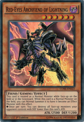 Red-Eyes Archfiend of Lightning [CORE-EN023] Super Rare | The CG Realm